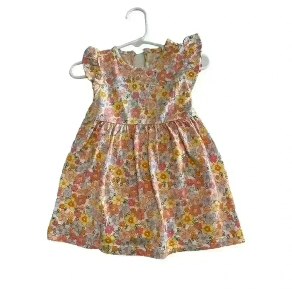 Carter's Two Piece Floral Flutter Dress Size 9 Months